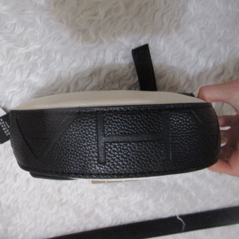 TAHARI Roma Faux Leather Shoulder Bag In Pearl/black NWT - Picture 10 of 10